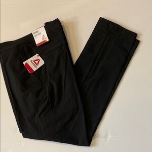 Reebox SZ 34 x 32 Black Tapered Leg Flat Front Pants New D31